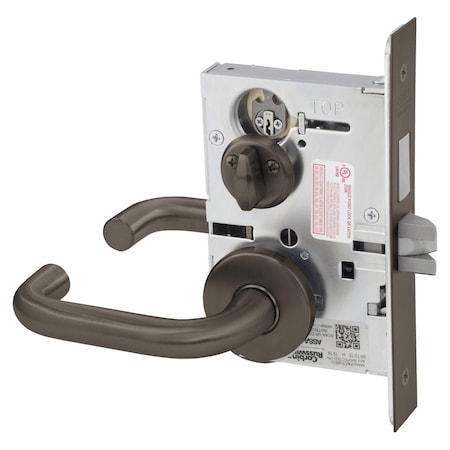 Corbin Russwin Privacy, Bedroom or Bathroom Mortise Lock, LS Lever, A Rose, Oil Rubbed Bronze ML2020 LSA 613